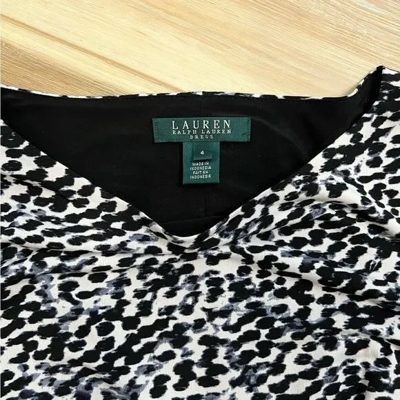LAUREN RALPH LAUREN Women’s Animal Print Midi Dress Size 4 - Picture 2 of 7